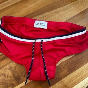 ‘Le Slip’ Bathing Suit in Red - Size L